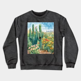 Desert Landscape and The Inhabitant Crewneck Sweatshirt